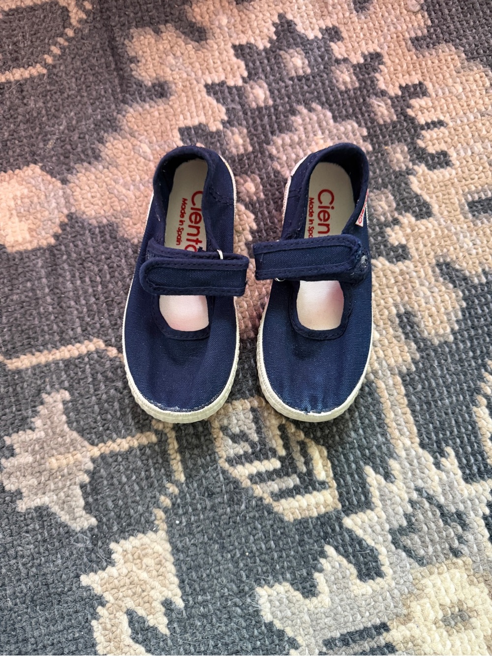 Cienta Navy Canvas Mary Jane 24 / 7.5